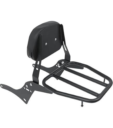 thumbnail image 2 of Fjpacemt Black Sissy Bar Luggage Rack Passenger Backrest Rear Pad Compatible For Harley Fat Boy FLFBS 2018-2023 Breakout 2013-2023 (H Style, 30 Inch 2 of 12