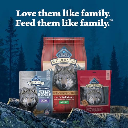 BLUE BUFFALO WILDERNESS WILD BONES GRAIN-FREE DENTAL CHEWS DOG TREATS, MINI, 10-OZ BAG