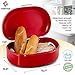 Bread Box Red, Carbon Steel, Large Capacity - Metal Food Storage Containers and Bread Boxes for Kitchen Counters, Pantries - Retro Countertop Bin Breadbox for loaves | 15.7 x 10.8 x 7 inches