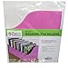 Evelots Magazine File Holder-Organizer-Full 4 Inch Wide-Pink-With Labels-Set/6