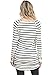 Vanilla Bay Long Sleeve Striped Ruched Top, Medium, Black