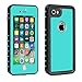 iPhone 7 100% Waterproof Case, Eonfine iPhone 7 Protective Full-sealed Rubber Rugged Cover with Clear Sound, Underwater IP68 Certificated with Touch ID Snow Dust Dirty Proof Case for iPhone 7 4.7 Teal