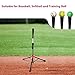 McHom Baseball & Softball Batting Tee - Hitting Travel Tee | Adjustable Height | Portable & Collapsible | Tripod Base