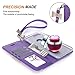 iPhone 8 Plus Case,iPhone 7 Plus Case, WWW [ Mirror Series] RFID-Resisting PU Leather Case Kickstand Flip Case with Card Slots and Mirror for iPhone 7 Plus/8 plus Purple