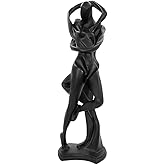 DreamsEden Romantic Couple Art Dancing Sculpture, Anniversary Wedding Statue Abstract Ornament Figurine Home & Office Decor (Passionate Embrace & Kiss)
