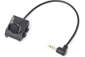 NECARL Remote Pressure Switch, Tactical Flashlight Weapon Light Switch with 3.5mm Plug for DBAL NGAL PEQ Laser with 2.5mm Interface, Aluminium Alloy Switch Fit for 20mm Picatinny Rail (3.5-BK)