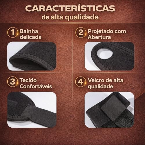 Munhequeira Ortopédica Ajustável com Compressão e Estabilização– Suporte para Pulso, Alívio de Dor, Tendinite, LER/DORT, Academia e Uso Diário – Tamanho Universal Premium