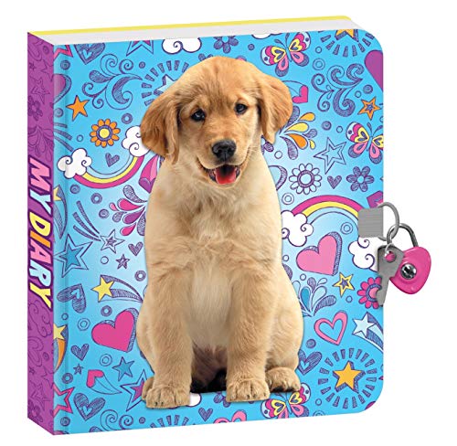 Playhouse Puppy Doodles Lock and Key Lined Page Diary for Kids