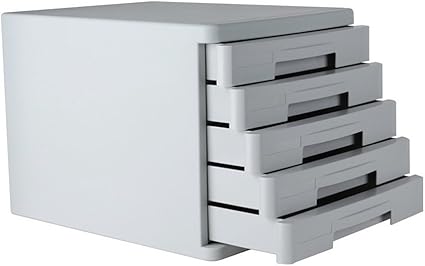 Amazon Com Waobe Desktop File Cabinet 5 Drawer Mini Desk File Organizer Cabinet Organizer Great For Filing Organizing Paper Documents Tools Kids Craft Supplies Gray Sports Outdoors