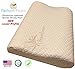 Low Profile Memory Foam Neck Pillow - Double Contour - Chiropractor Approved - Washable Soft Bamboo Cover - Great for Neck Pain, Sleeping (Low Profile)