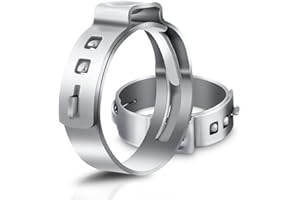 UCANVIN 50 PCS 1Inch PEX Cinch Clamps Rings, 304 Stainless Steel PEX Fitting Clamps Pinch Clamps Ring Crimp Rings for PEX Tubing Pipe Fitting Connections (Silver-1inch(50PCS))