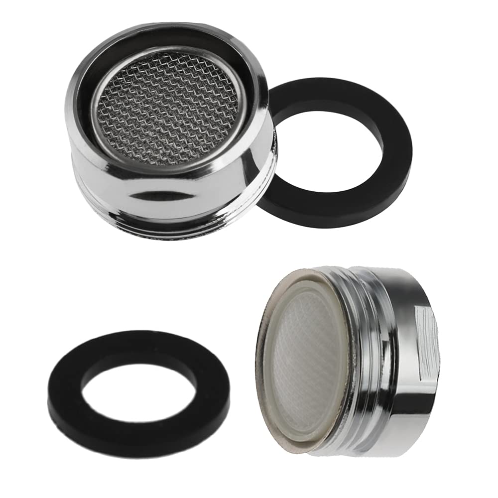 2pcs Sink Faucet Aerator Replacement Faucet Tap Adapter Aerators Nozzle for Kitchen Bathroom Faucet Saving Water Bubbler (NPT Male 24mm)