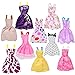 ebuddy Lots 40 Pcs Doll Clothes Set: 10 Pcs Princess Dress/10 Pair Shoes/20 Pcs Hangers for Barbie Doll