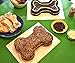 PreOkupied Dog Bone Cake Pan, Including Dog Bone Cookie Cutter, Dark Grey Carbon Steel, 30.5 x 21.6 x 5.1 cm