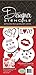 Designer Stencils Valentine Cupcake/Cookie Stencils, Beige/Semi-Transparent