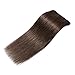 10 inch 70g Clip in Remy Human Hair Extensions Full Head 8 Pieces Set Short length Straight Very Soft Style Real Silky for Beauty #4 Medium Brown