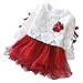 YOMIYOKA Baby Girls 6M - 3Y Two Piece Suit Outerwear & Dresses (6 Months, Red)