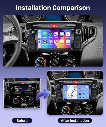 Rimoody 4G+64G Android Autoradio per Lancia Ypsilon 2012-2020 Wireless Carplay Android Auto, 7 Pollici Touchscreen Radio 2 Din con GPS Navi WiFi Bluetooth FM/RDS Radio USB/SWC Telecamera Posteriore