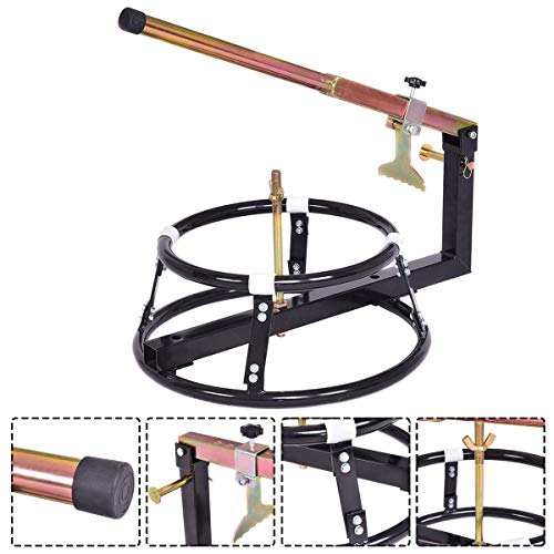 Goplus Tire Changer Stand, Change Tyre Wheel for 16" Rims or Larger Bicycle Motorcycle, Adjustable Tire Changing with Bead Breaker (Black)