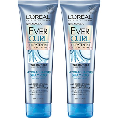 L’Oreal Paris Hair Care Evercurl Hydracharge Shampoo Sulfate Free, 2 Count