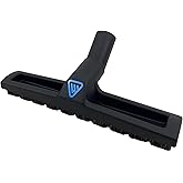 Wessel-Werk Deluxe Vacuum Floor Brush, Multi-Surface Vacuum Brush Attachment with 360&deg; Swivel Neck, Soft Rubber Wheels, and Horse Hair Bristles Brush Nozzle (D 360-14 inch Brush, 1-1/4" (32mm) Neck)
