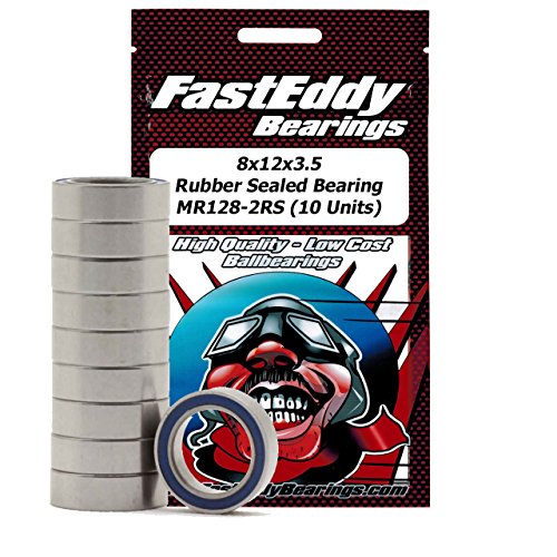 Traxxas 7020 Rubber Sealed Replacement Sealed Ball Bearing Kit for RC Cars 8x12x3.5 (10 Units)