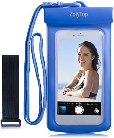ZoiyTop Waterproof case for beach, Universal waterproof dry pouch for waterproof bag for iphone 6 Devices up to 6.0" (blue)