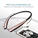 Wireless Headphones, Bluenin Bluetooth Wireless Workout Earphones Headset Sweatproof Earphones with Mic and Hand-free Earbuds Neckband Design for iPhone, iPad, PC, Samsung (Rose Gold)