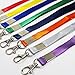 Three Legs 10 Colors 19 Inch Nylon Neck Lanyards Straps with J-Hook for ID Cards/Badges, ID Name Tag Badge Holder & Other Portable Stuff and Keys, 10 Pieces (10 Colors)