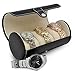 Sorbus Leatherette Roll Traveler's Watch Storage Organizer for 3 Watch and/or Bracelets, Black