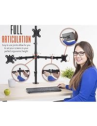 Soporte de brazo de monitor estable. Altura ajustable con articulación completa. Soporte VESA para la mayoría de monitores LCD LED de 13   32 pulgadas (3 monitores).