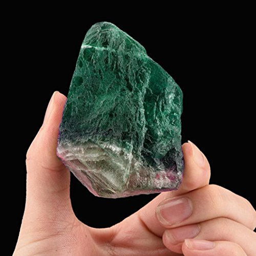 oldeagle Natural Hexagonal Crystal Quartz Healing Fluorite Wand Stone Purple Green Gem Decor Gift (A - //coolthings.us