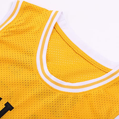 Amzdest 90s The Fresh Prince of Bel Air Academy #14 Jersey Shirt for Men and Women, Unisex Basketball Jersey for Theme Party (Yellow, Large)