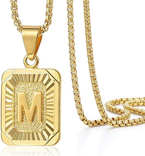 Trendsmax Initial Letter S Pendant Necklace Mens Womens Capital