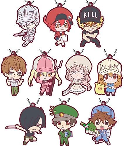 Amazon はたらく細胞 はたらく ラバーマスコット 全10種 セット 白血球 好中球 赤血球 キラーt細胞 ヘルパーt細胞 好酸球 マクロファージ 血小板 アニメ 萌えグッズ 通販