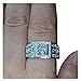 BigRose 2.65CT Men Rings Brilliant Cubic Zirconia Wedding Band Rhodium Plating Engagement Ring Solid 925 Sterling Silver 13