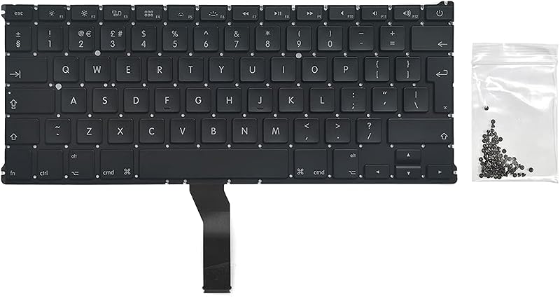 ICTION UK Keyboard QWERTY for MacBook Air 13 A1369 A1466 2011-2017 Screws