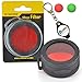 Nitecore NFG50 NFR50 50mm Green or Red Filter for LED Flashlights Plus a LightJunction Keychain Light (Red)