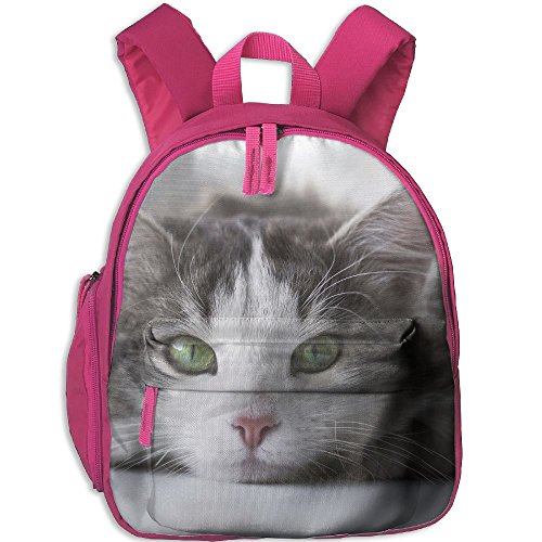 Cat Tomcat Kitten 3D Printed Bookbag Backpack Large Capacity Knapsack Unisex Schoolbag Travel Shoulders Bag Satchel Pink