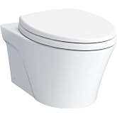 Toto TCT426CFG01 AP Wall Mounted Elongated Chair Height Toilet Bowl Only with Skirted Design and CeFiONtect - Less Seat