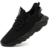 Men's Walking Running Shoes Sneakers Athletic Non Slip On Sports Tennis Fitness Shoes Casual Workout Lightweight Breathable Trainers Gym Fashion Mesh Soft Comfortable Shoe