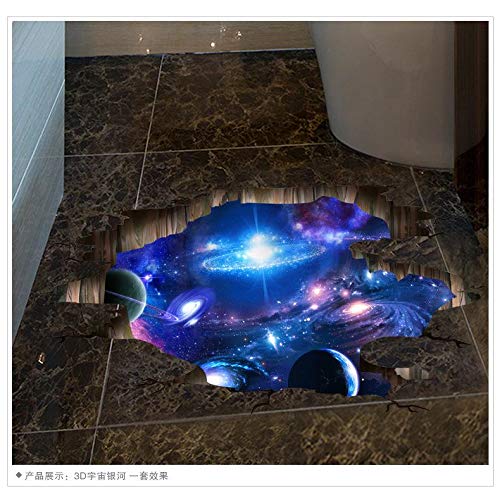 3d Universe Scene The Blue Milky Way Sticker Pvc Removable Art