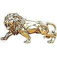 Wugebud Wwxuanke 1Pcs Solid Copper Simulation Lion Decorations Brass Lion Miniature Figurines Lion Desk Decoration Crafts Gift Brass Lion Home Living Room Ornaments