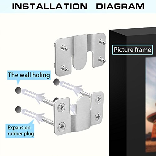 Sayayo Furniture Interlock Style Sectional Sofa Connectors Bracket Mural Paintings Hooks, Stainless Steel Brushed Finished, 6 Pcs, AL808XP6