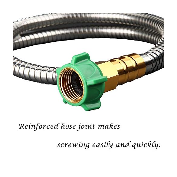 BEAULIFE 304 Stainless Steel Metal Short Water Garden Hose 1 Foot