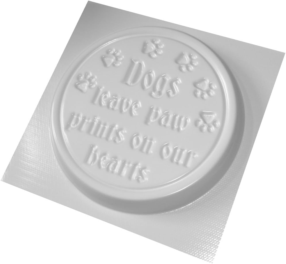 dennycraftmoulds Dogs Leave Paw Prints On Our Hearts Concrete Garden Mould Pet Grave Marker Reusable Plastic ABS Mold - Image 3