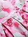 Arshiner Little Girls O-Neck Sleeveless Floral Print Back Zipper Pleated Dress with Belt