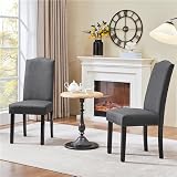 Yaheetech Set of 2 Dining Chairs Classic Parson Style with Solid Wood Legs view 2