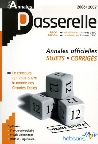 Annales Passerelle ESC