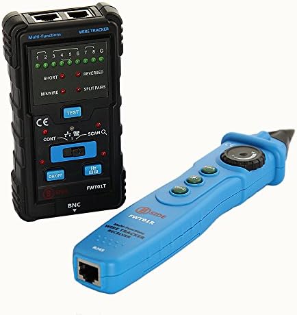 Multi-function Network Cable Tester RJ45 RJ11 Wire Tracker Telephone Line Finder CAT5 CAT6 Ethernet LAN Tool Phone Tracer Continuity Checking Toner Kit with Audio Tone Probe Detector for UTP Collation